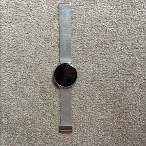 Silver Smartwatch with Black Display